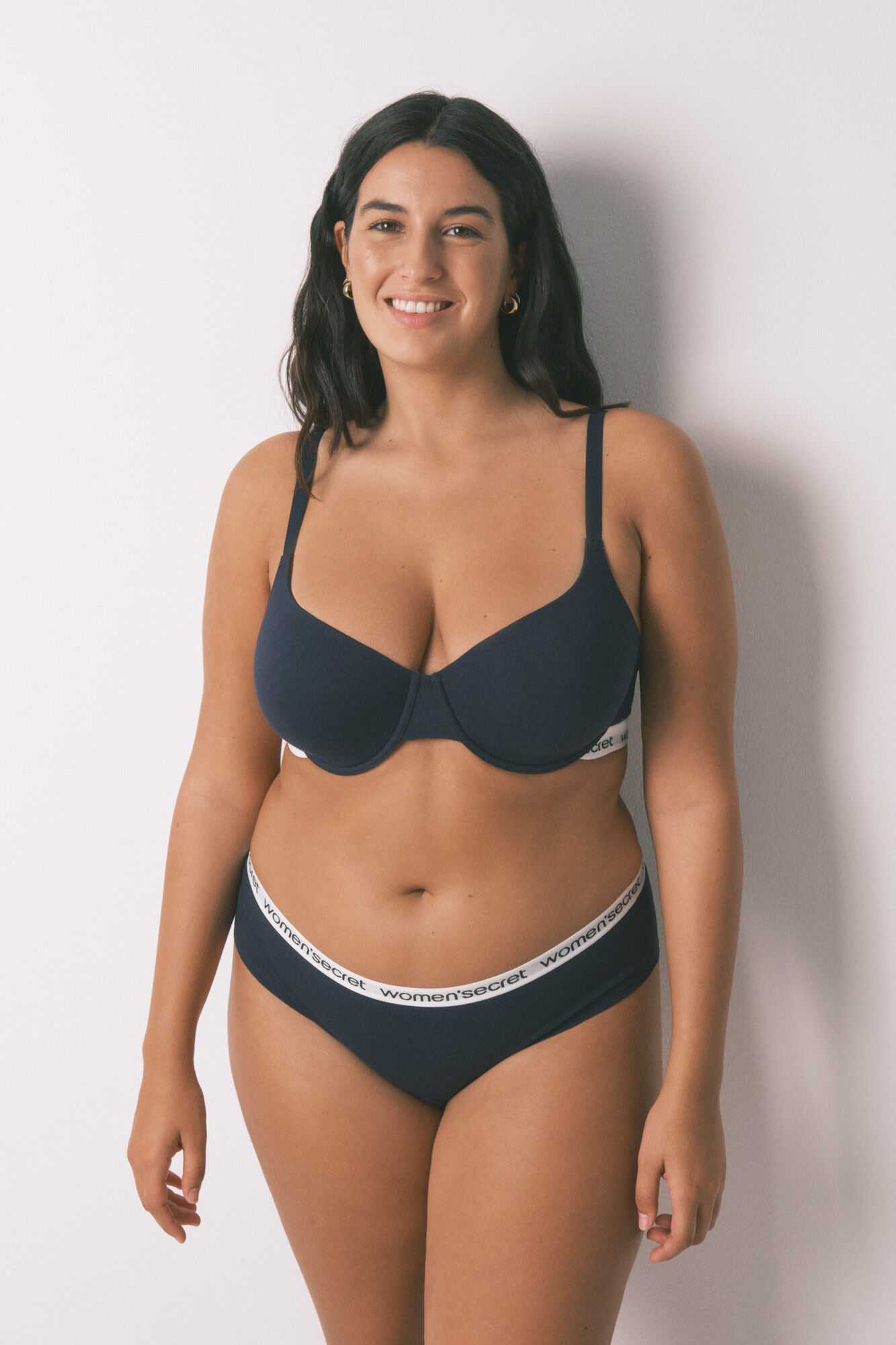 Women'secret BEAUTIFUL brasier cl&aacute;sica de algod&oacute;n azul oscuro