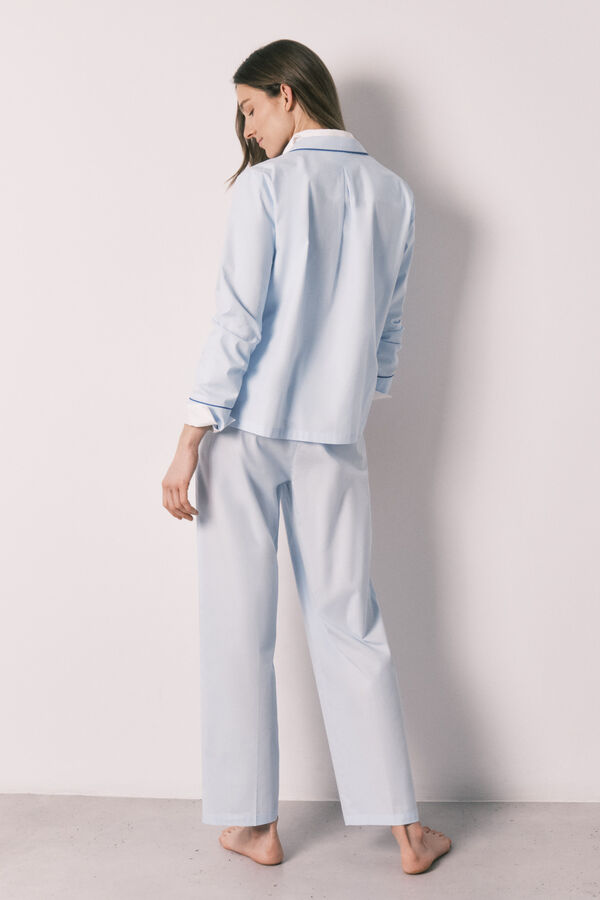 Women'secret Pijama camisera Hello Kitty de algod&oacute;n azul azul