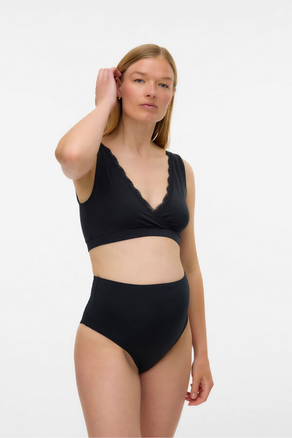 Mamalicious Brasier deportivo de premamá lactancia negro