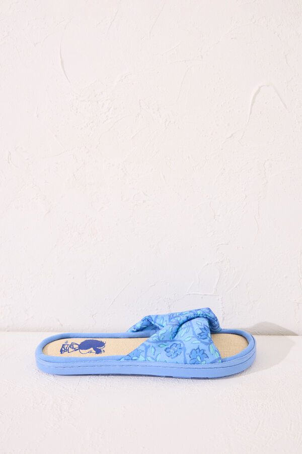 Womensecret Pantuflas para casa azules Mafalda azul