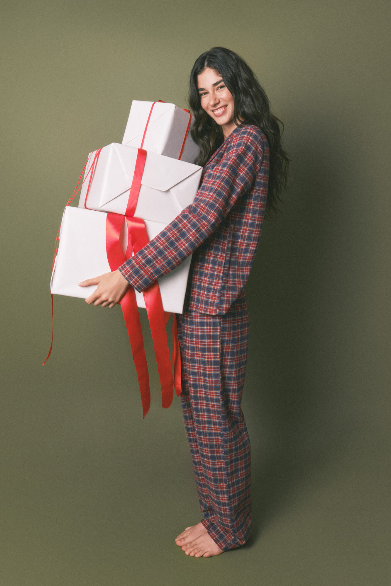 Women'secret Pijama camisera a cuadros 100% algod&oacute;n