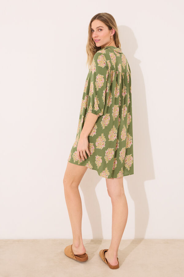 Womensecret Playera de dormir con estampado integral de viscosa estampado