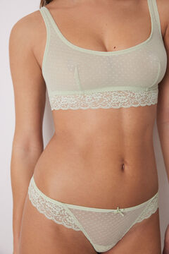 Womensecret Brasier top tul plumetí verde verde