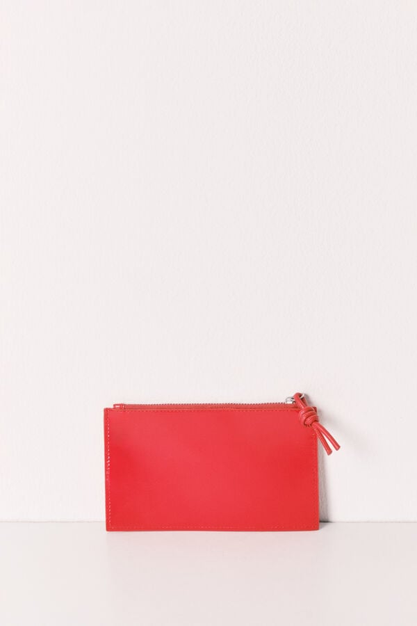 Women'secret Monedero mini de charol rojo rojo