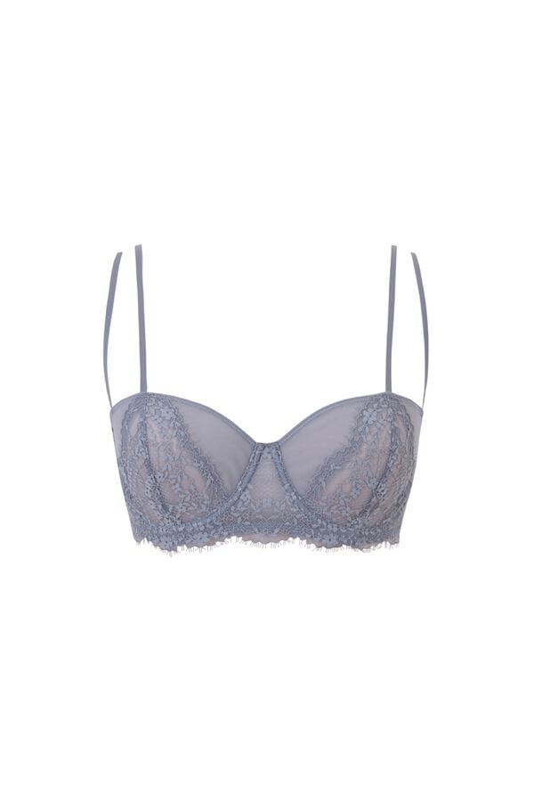 Women'secret Brasier cl&aacute;sico de encaje azul PRETTY azul