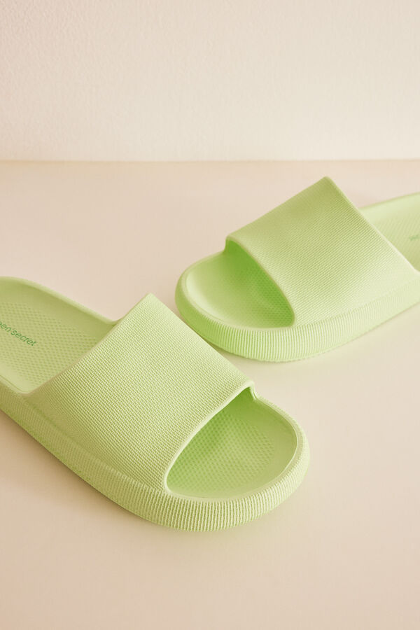 Womensecret Chanclas goma eva verde verde