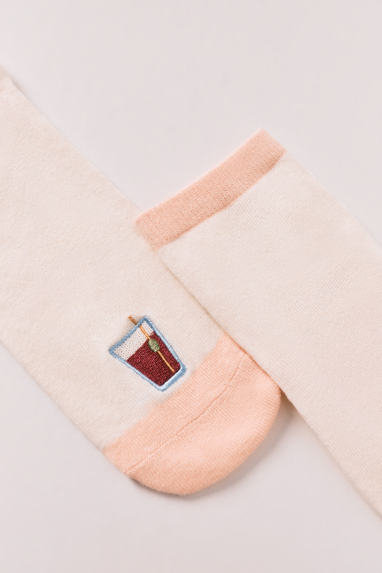 Women'secret Calcetines cortos bordado vermut