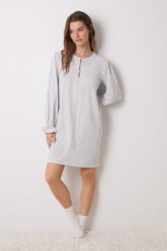 Womensecret Camisón corto 100% algodón paisley blanco