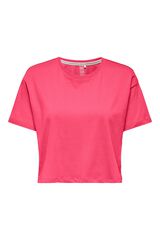 Only Play Playera crop fucsia