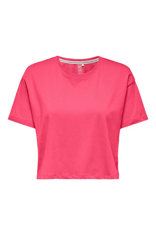 Only Play Playera crop fucsia