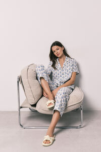 Women'secret Pijama camisera capri de algod&oacute;n estampado