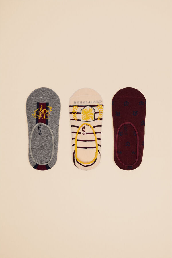 Womensecret Pack 3 calcetines invisibles algodón Harry Potter estampado