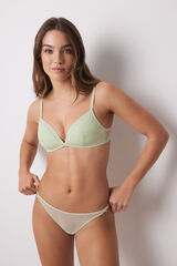 Womensecret Panty clásico plumetí encaje verde verde