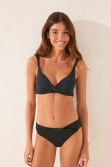 Womensecret Panty bikini medio alto twist negro negro