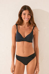 Womensecret Panty bikini medio alto twist negro negro