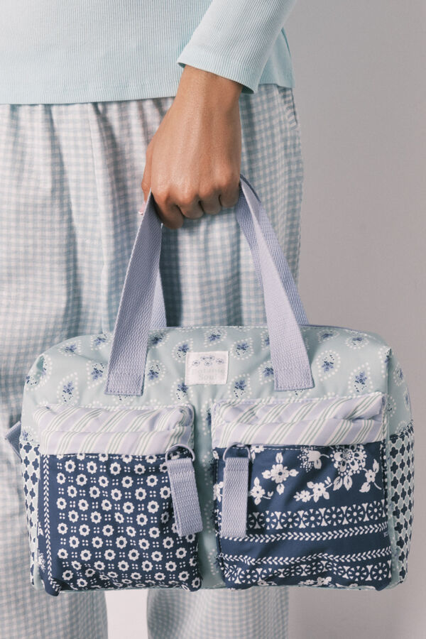 Women'secret Neceser patchwork con bolsillos estampado