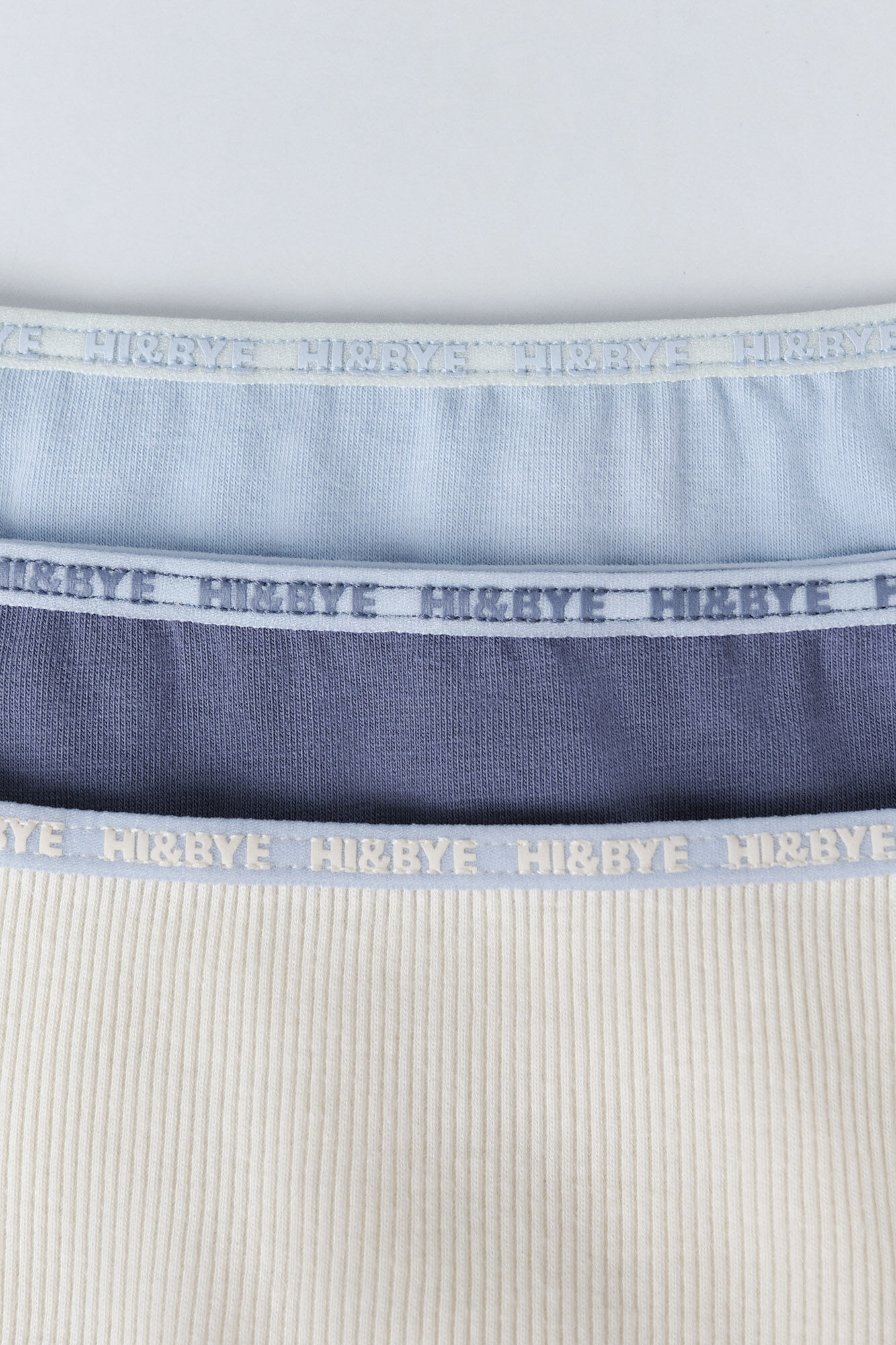 HI&BYE Pack de 3 panties cl&aacute;sica en color azul, amarillo y celeste.