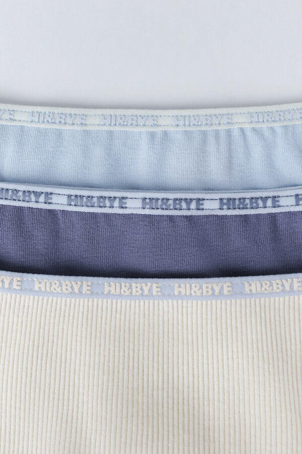 HI&BYE Pack de 3 panties cl&aacute;sica en color azul, amarillo y celeste. estampado