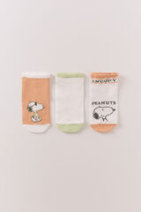Womensecret Pack de 3 calcetines short de Snoopy estampado