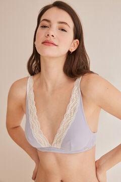 Womensecret FANTASTIC Brasier triangular halter algodón lila morado/lila