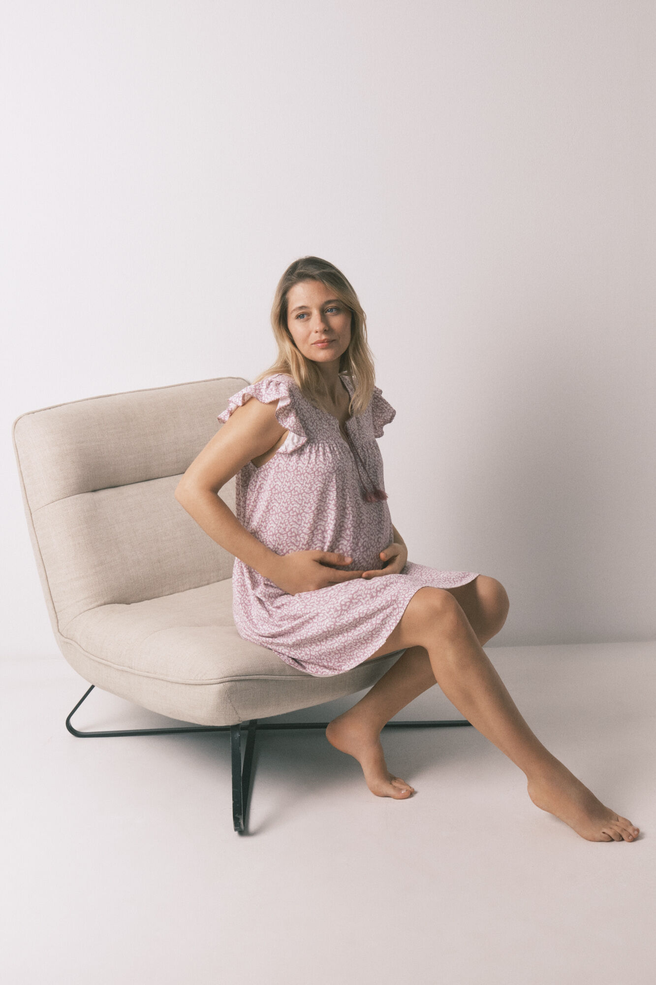 Women'secret Camis&oacute;n maternity con volante de algod&oacute;n rosa