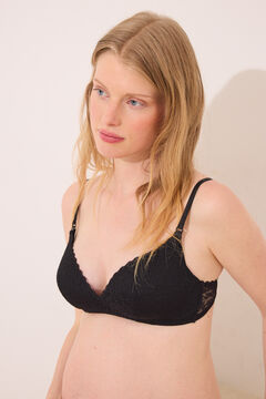 Womensecret Brasier de encaje negro LOVELY ' premamá ' negro