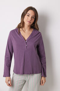 Womensecret Playera manga larga 100% algodón morado rosa