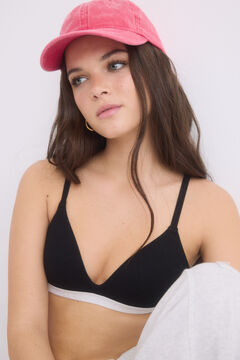 Womensecret Sujetador triangular relleno fijo negro negro