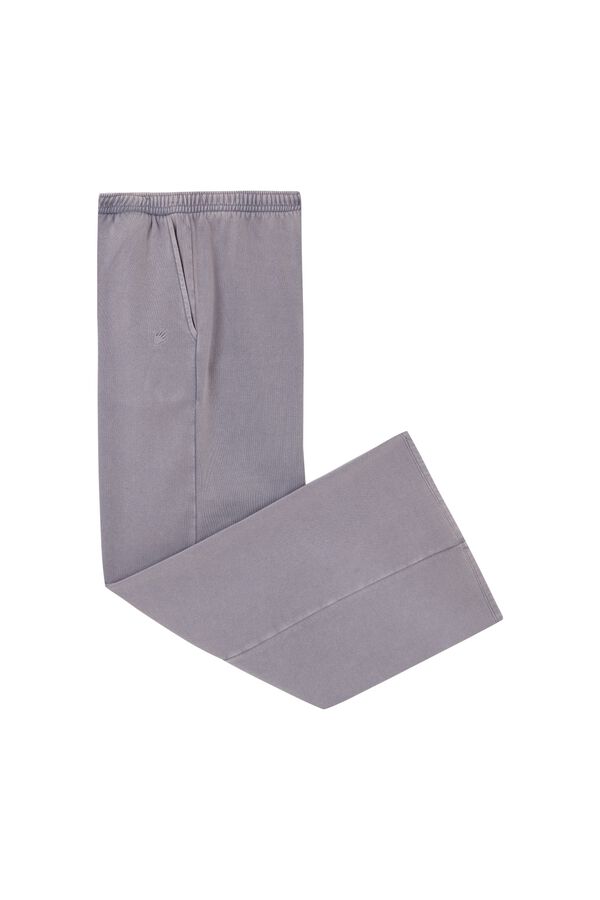 HI&BYE Pantal&oacute;n largo flare de felpa gris gris