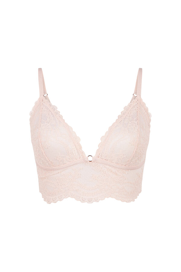 Womensecret Bralette de encaje encaje especial rosa