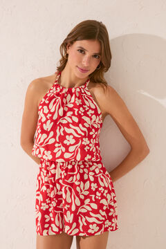 Womensecret Jumper halter print rojo estampado