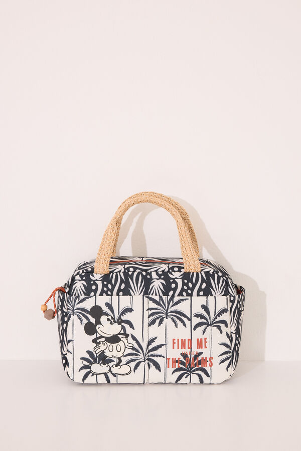 Womensecret Neceser grande con estampado de Mickey Mouse negro
