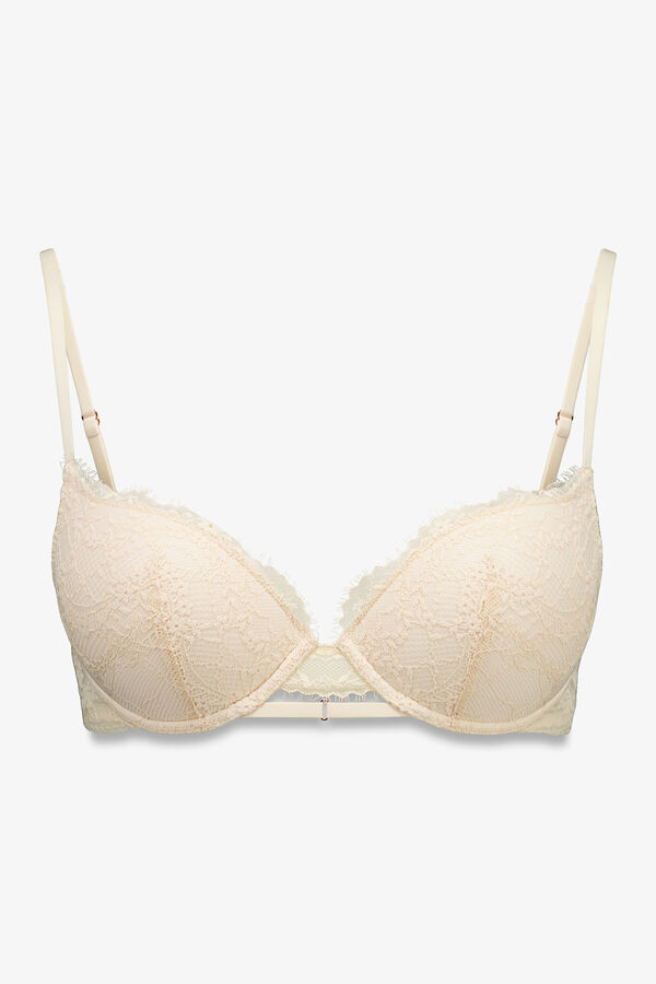 Women'secret GORGEOUS brasier push-up de encaje color piel café