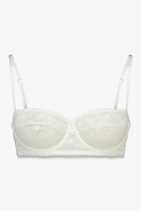 Women'secret PRETTY brasier balconette de encaje blanco  blanco