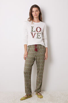 Womensecret Pantalón pijama flores supersoft estampado