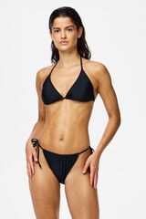 Pieces Top bikini triangular estampado puntos blanco