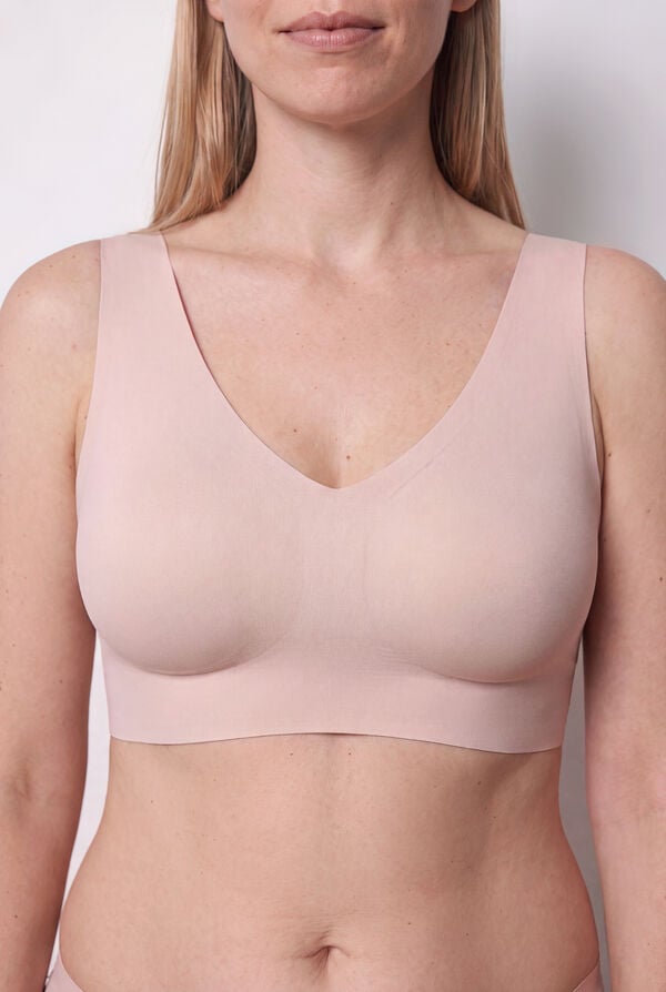 Women'secret Brasier de microfibra marr&oacute;n DREAMY PLUS nude