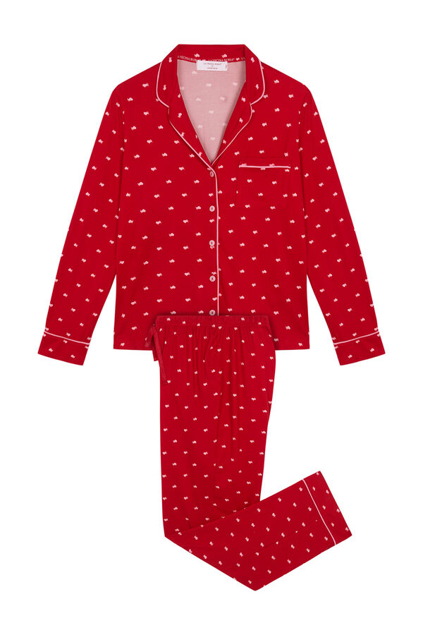 Womensecret Pijama camisero La Vecina Rubia rojo