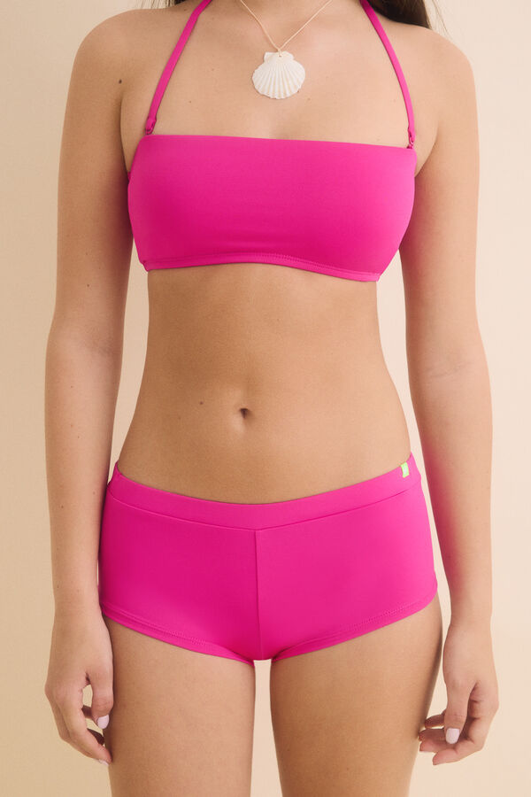 Womensecret Panty bikini boxer rosas fucsia