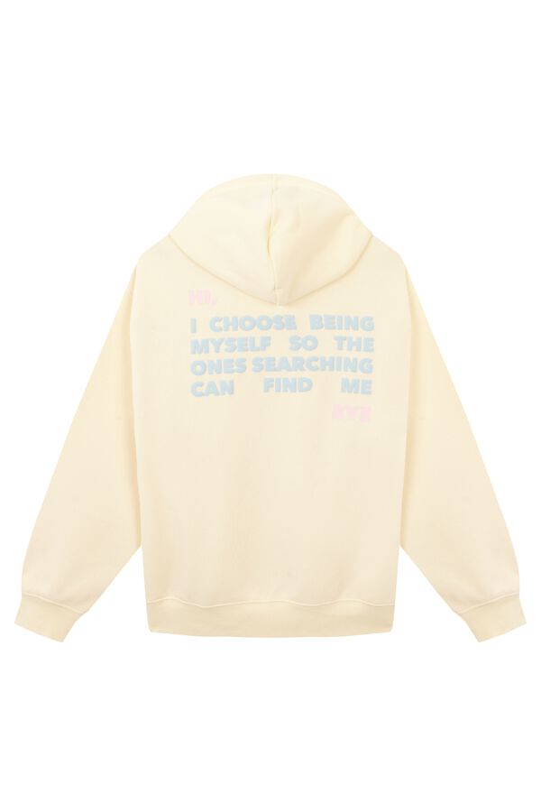 HI&BYE Sudadera de felpa con capucha amarilla amarillo