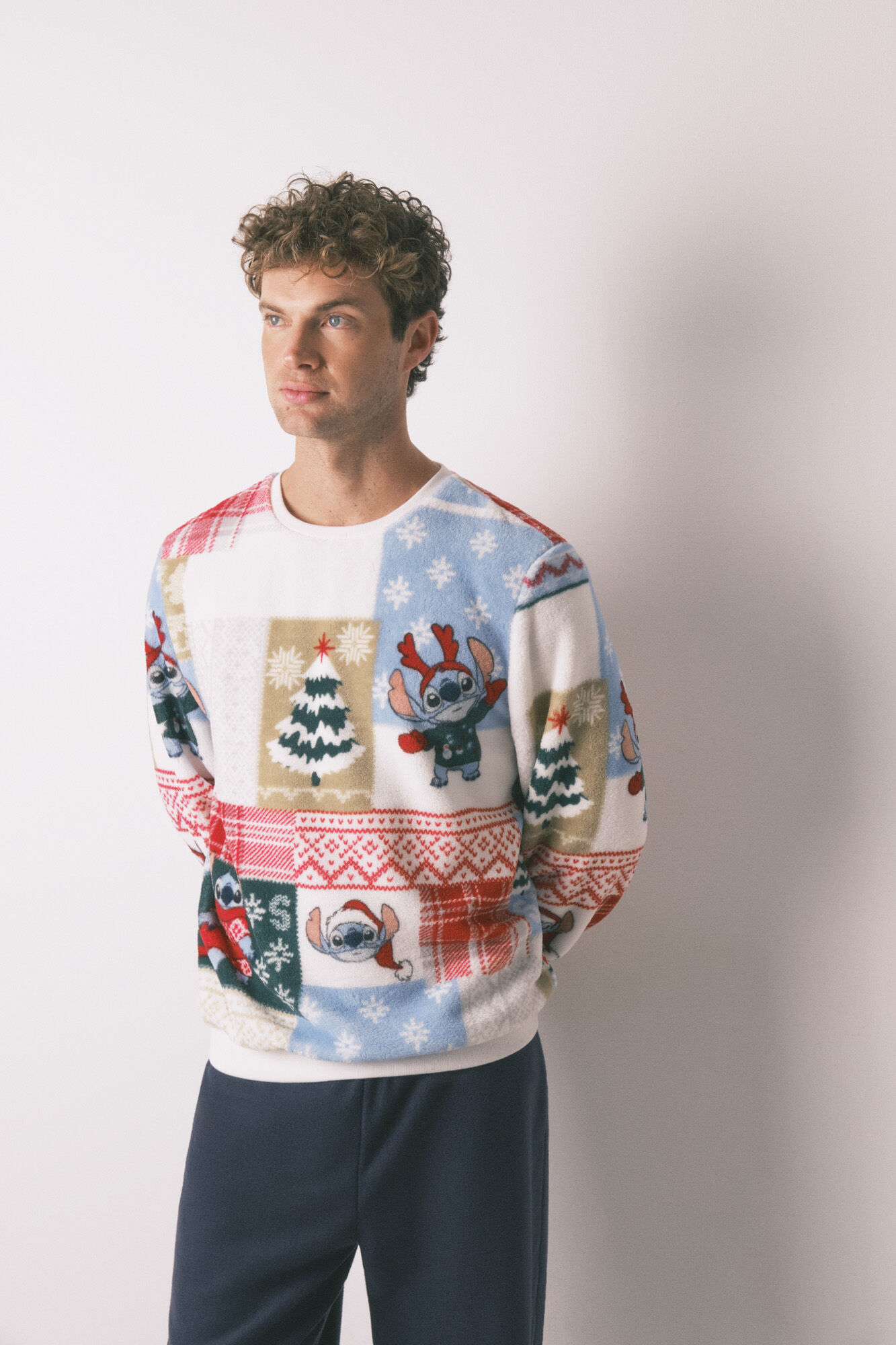 Women'secret Pijama de tejido de forro polar Stitch