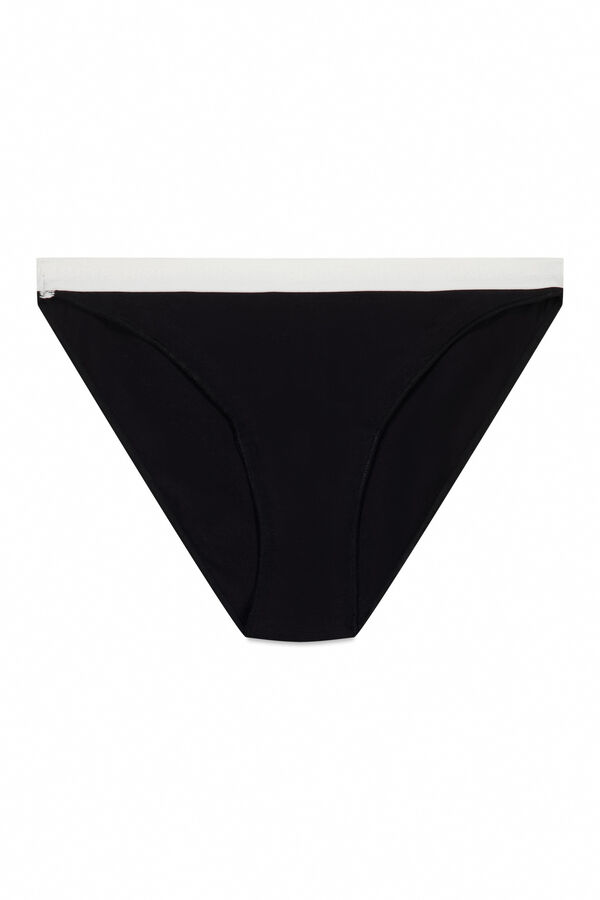 HI&BYE Pack de 3 panties clásica en blanco, gris y negro. blanco