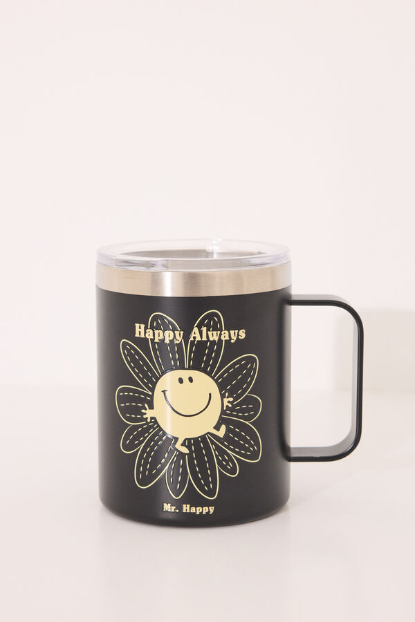 Womensecret Taza térmica Mr. Happy negro