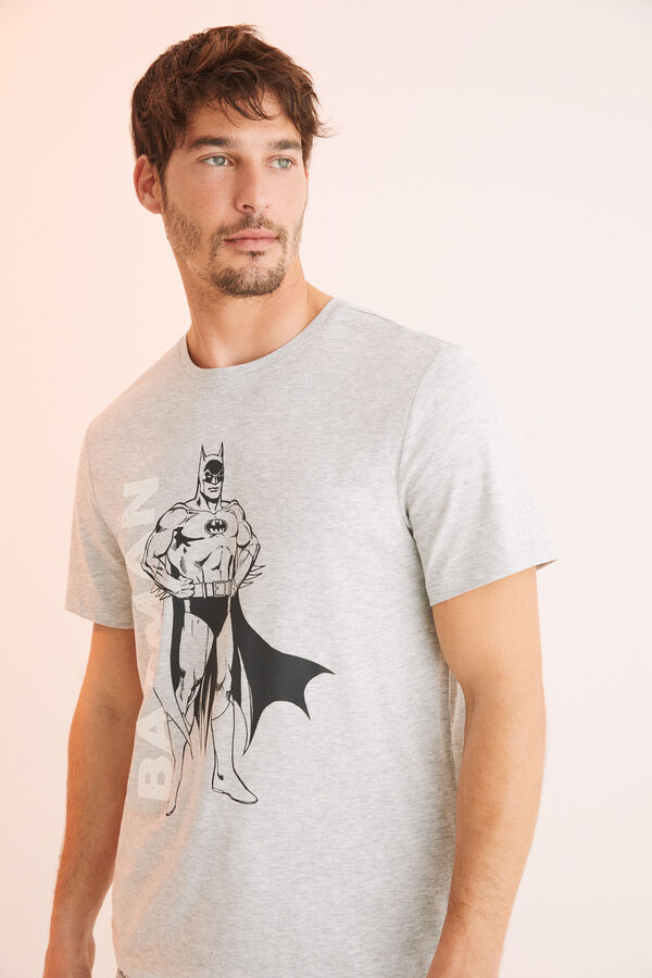 Womensecret Pijama corta hombre 100% algodón Batman gris