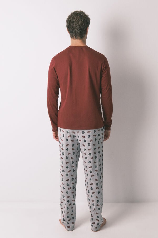 Women'secret Pijama larga de hombre 100% algod&oacute;n "Star Wars" p&uacute;rpura