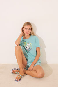 Womensecret Chanclas con estampado geométrico de Snoopy estampado