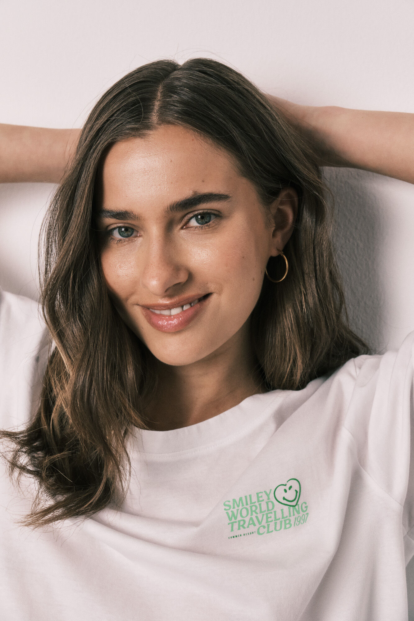 Women'secret Pijama corta de algod&oacute;n SmileyWorld&reg; blanco