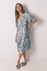 Womensecret Camisón midi de jacquard floral verde verde