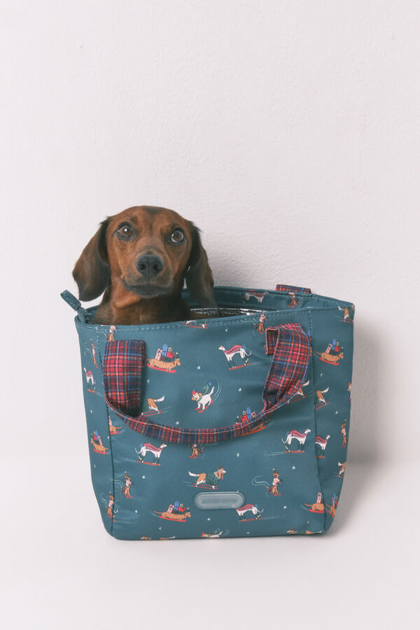 Women'secret Bolsa de almuerzo con estampado de perro verde