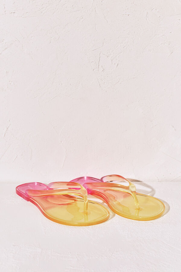 Women'secret Chanclas transparentes rosa rosa
